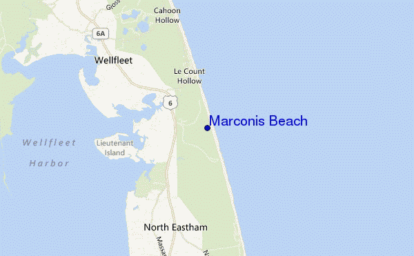 Marconis Beach location map