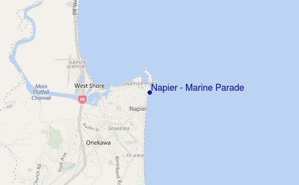 Napier - Marine Parade location map
