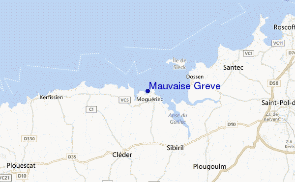 Mauvaise Greve location map