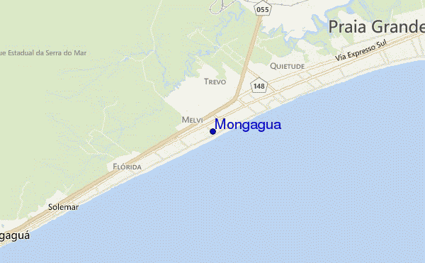 Mongagua location map