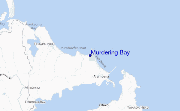 Murdering Bay location map