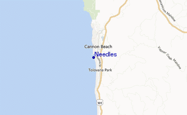 Needles location map