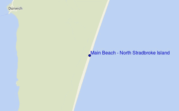 Main Beach - North Stradbroke Island location map