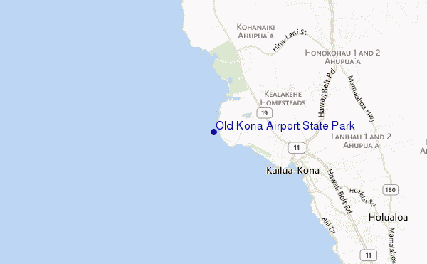 Old Kona Airport State Park location map