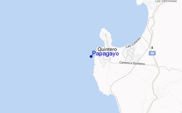 Papagayo location map
