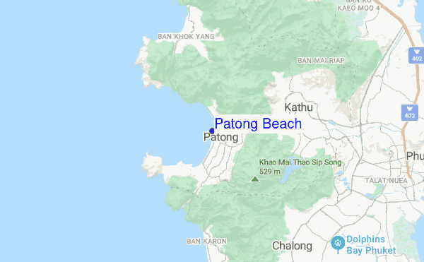 Patong Beach location map