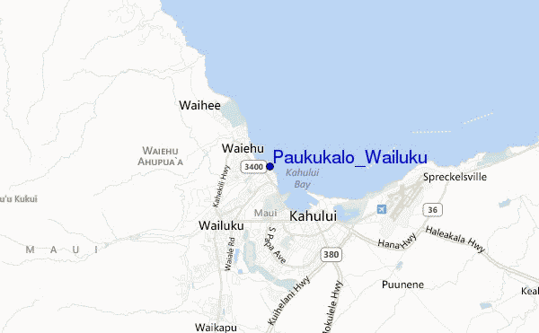 Paukukalo_Wailuku location map