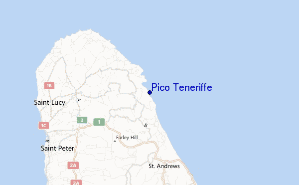 Pico Teneriffe location map