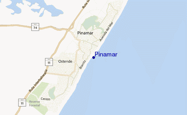 Pinamar location map