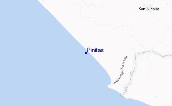 Pinitas location map