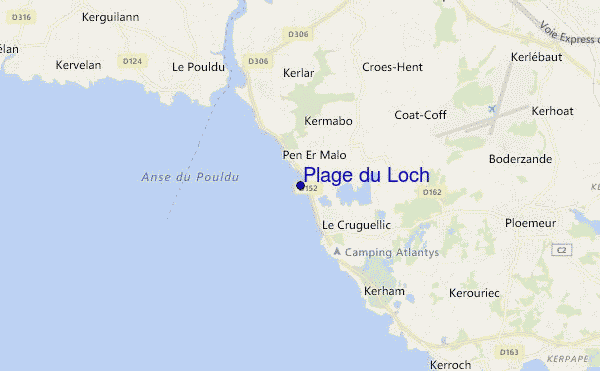 Plage du Loch location map