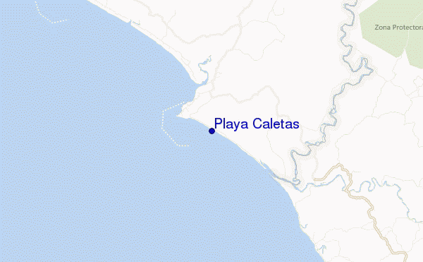 Playa Caletas location map
