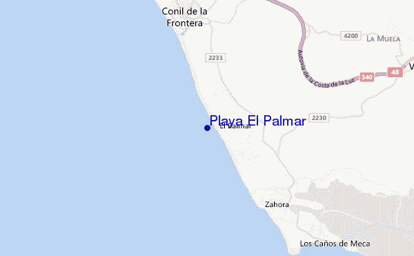 Playa El Palmar location map