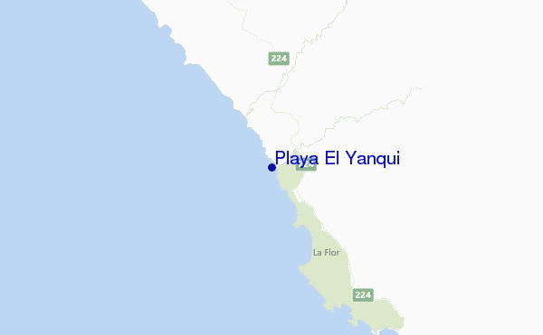 Playa El Yanqui location map