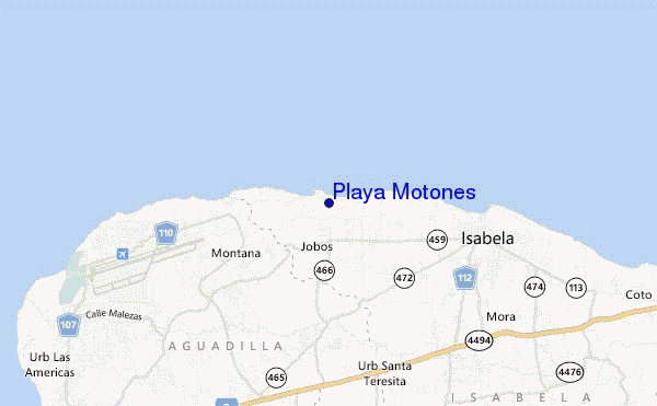 Playa Motones location map