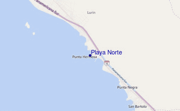 Playa Norte location map
