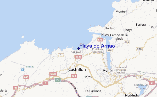 Playa de Arnao location map