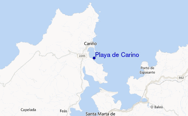 Playa de Carino location map