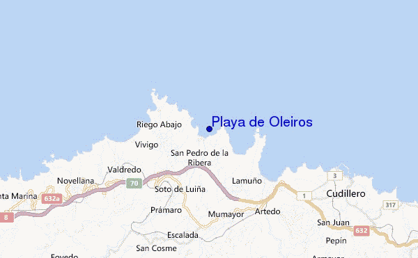 Playa de Oleiros location map