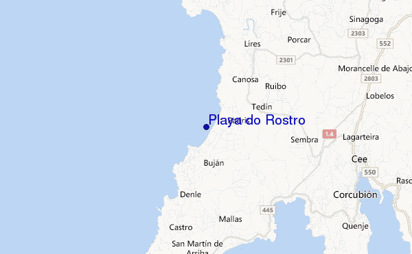 Playa do Rostro location map