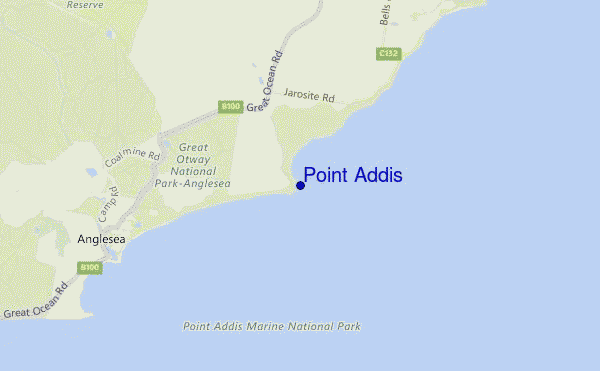 Point Addis location map