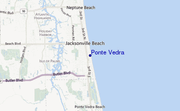 Ponte Vedra location map