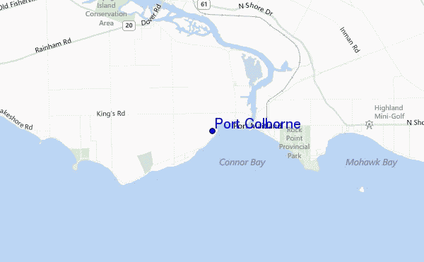 Port Colborne location map