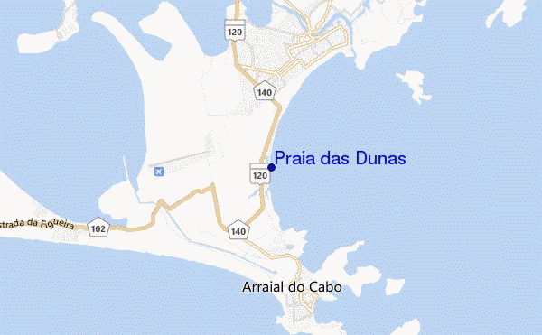 Praia das Dunas location map