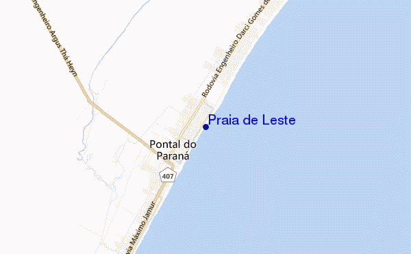 Praia de Leste location map