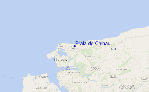 Praia do Calhau location map