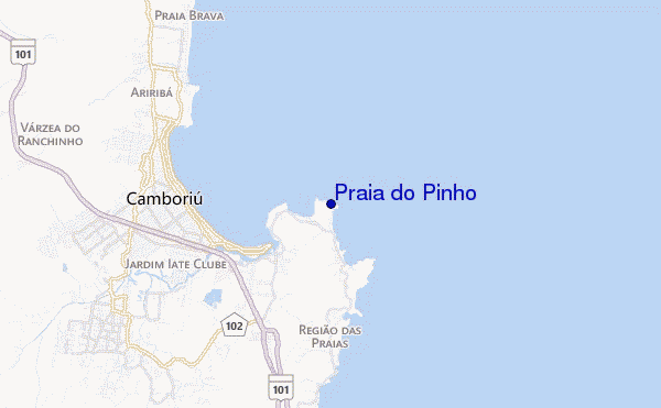 Praia do Pinho location map