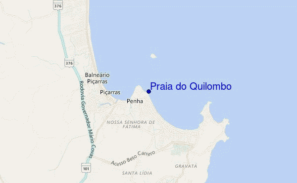 Praia do Quilombo location map