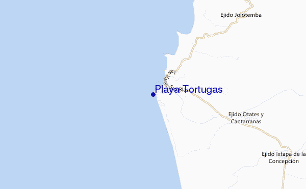 Playa Tortugas location map