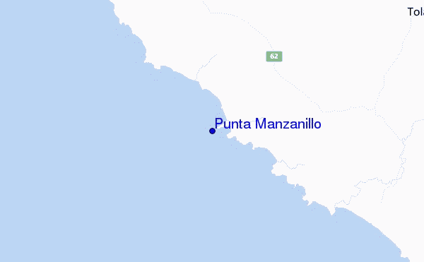 Punta Manzanillo location map