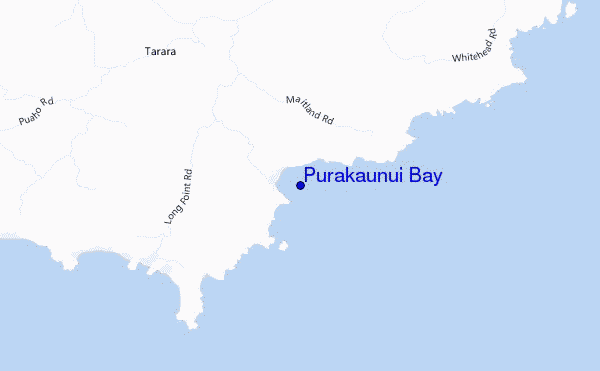 Purakaunui Bay location map