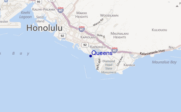 Queens location map