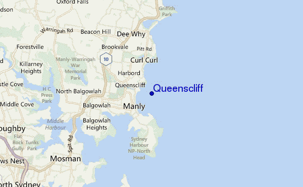 Queenscliff location map