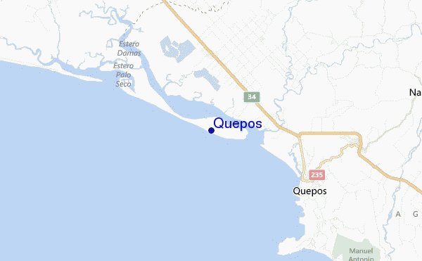 Quepos location map
