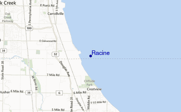Racine location map