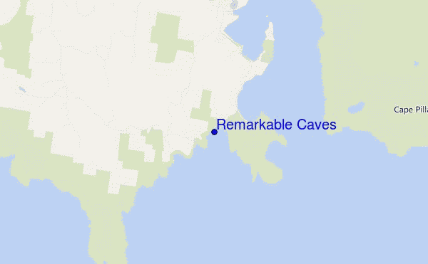 Remarkable Caves location map