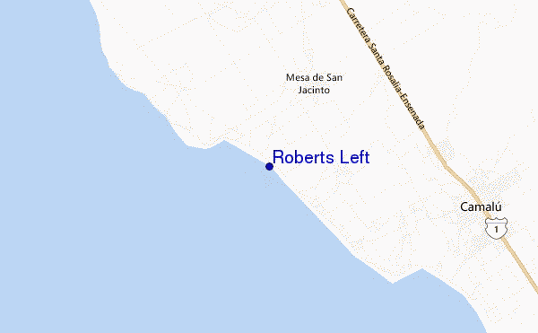 Roberts Left location map