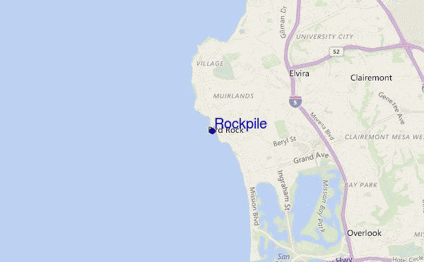 Rockpile location map