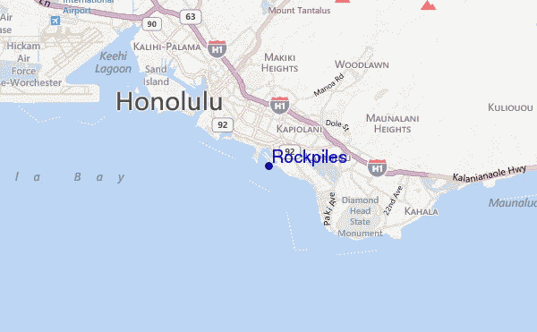 Rockpiles location map