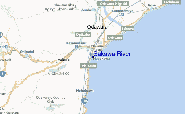 Sakawa River location map