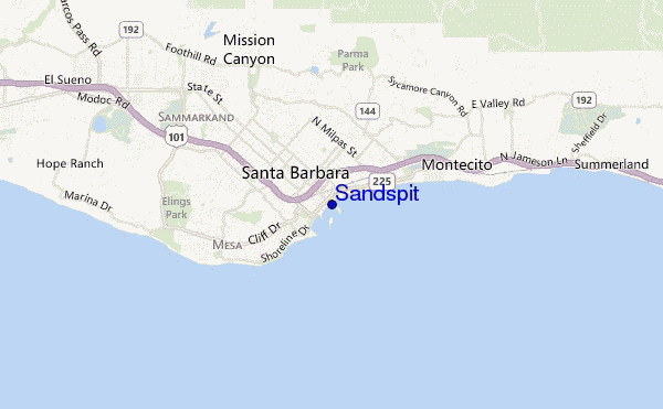 Sandspit location map