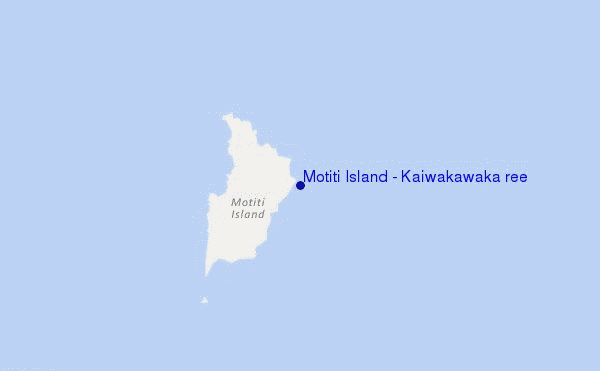 Motiti Island - Kaiwakawaka ree location map