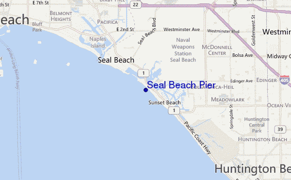 Seal Beach Pier location map