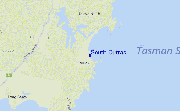 South Durras location map