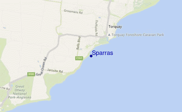 Sparras location map
