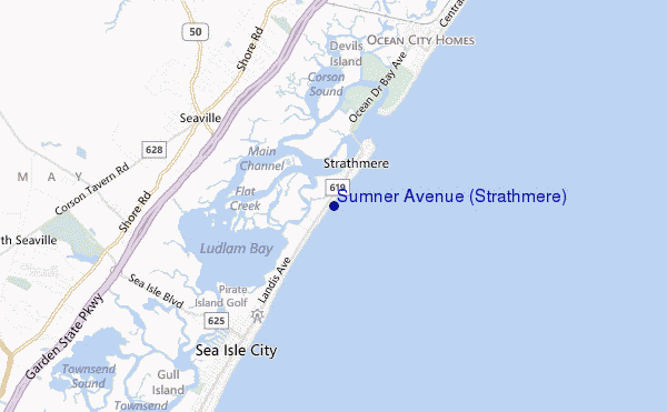 Sumner Avenue (Strathmere) location map